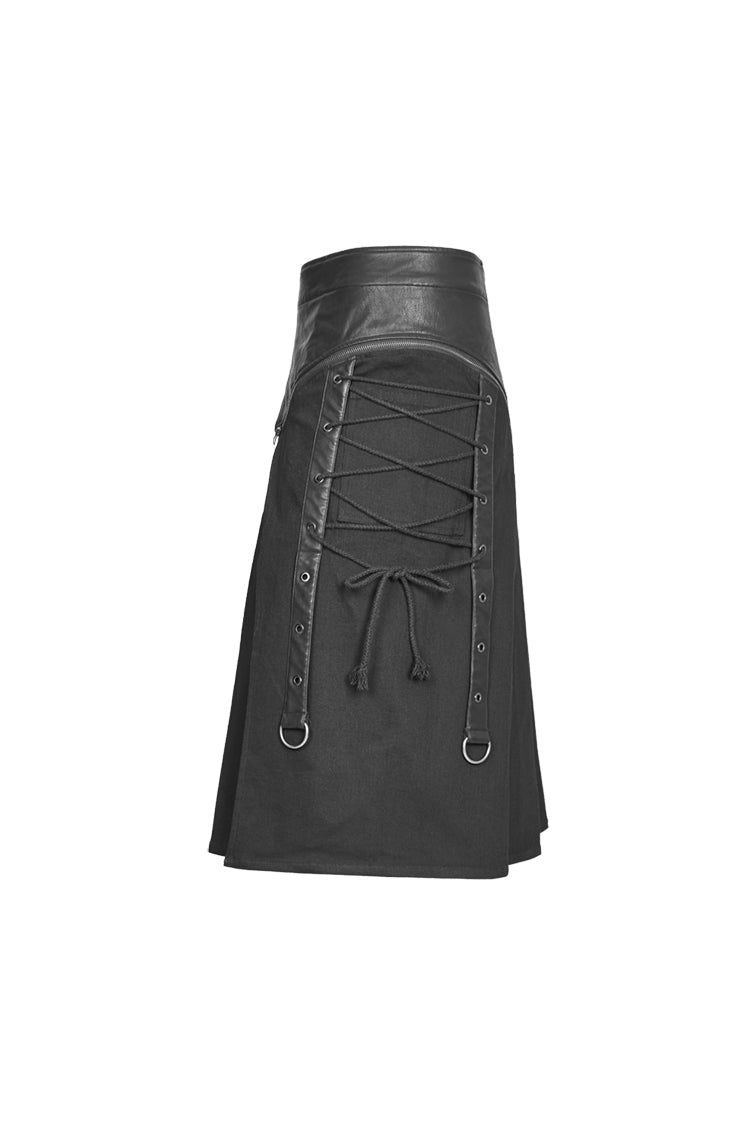 Punk Rave Legion Gothic- & LARP-Kilt Schwarz