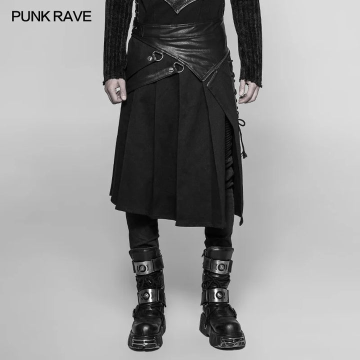Punk Rave Legion Gothic- & LARP-Kilt Schwarz