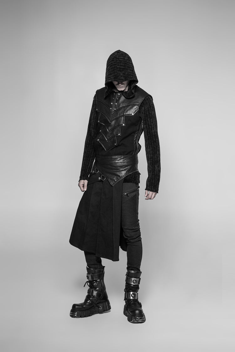 Punk Rave Legion Gothic- & LARP-Kilt Schwarz