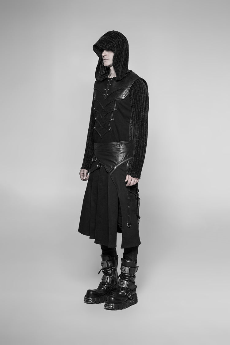 Punk Rave Legion Gothic- & LARP-Kilt Schwarz