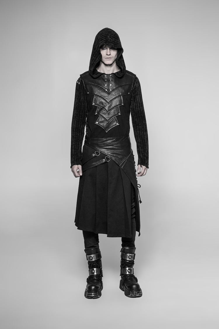 Punk Rave Legion Gothic- & LARP-Kilt Schwarz